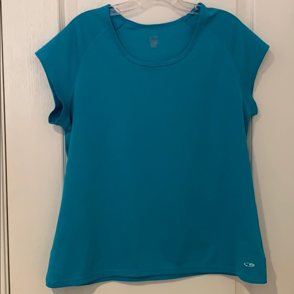 Champion turquoise DuoDry women’s Gym Blouse shirt - Picture 1 of 12